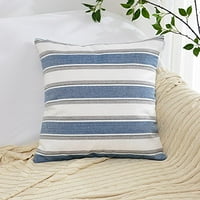 NATUS WEAVER Plus Size Multicolor Stripe Euro Pillow Case Soft Linen Square Decorative Throw Cushion Cover Pillowcase with Hidden Zipper for Bed 26 x 26 2 Piece NATUS WEAVER Plus Size Multicolor Stripe Euro Pillow Case Soft Linen Square Decorative Throw Cushion Cover Pillowcase with Hidden Zipper for Bed 26 x 26 2 Piece